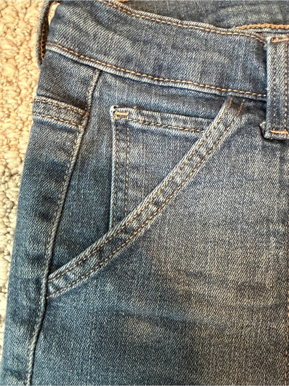 Time & Tru High-Rise Wide-Leg Cropped Jeans Front Porch Pockets Women’s Size10 - Picture 12 of 13